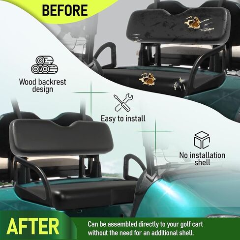 WUTIST الجزء السفلي من المقعد الأمامي ومسند ظهر المقعد متوافق مع موديلات عربة الجولف EZGO RXV 2008-Up وظهر المقعد الأمامي والوسادة in Kuwait
