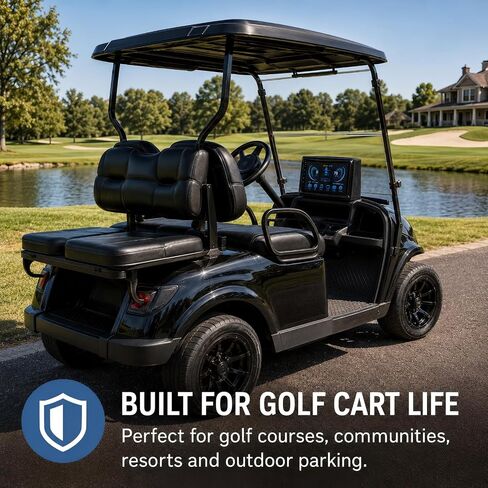Golf Cart Touchscreen Cover, Clear Touchable Waterproof Screen Protector Compatible with Evolution & Denago, Golf Cart Accessories Dustproof Sun Heat Shield, Elastic Opening in Kuwait