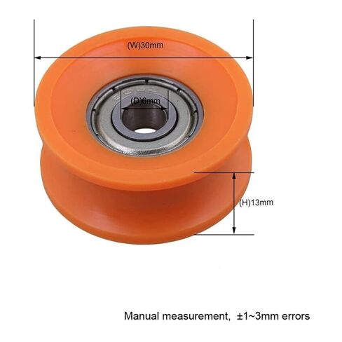 Small Sealed Steel Ball Bearing 20Pcs 6X30x13mm Plastic Coated Sealed Bearings Steel 606ZZ Deep U Groove Guide Pulley Rail Ball Rolling Bearing Wheel in Kuwait