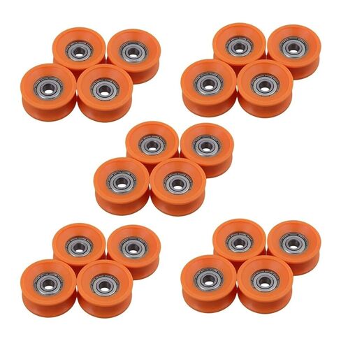 Small Sealed Steel Ball Bearing 20Pcs 6X30x13mm Plastic Coated Sealed Bearings Steel 606ZZ Deep U Groove Guide Pulley Rail Ball Rolling Bearing Wheel in Kuwait
