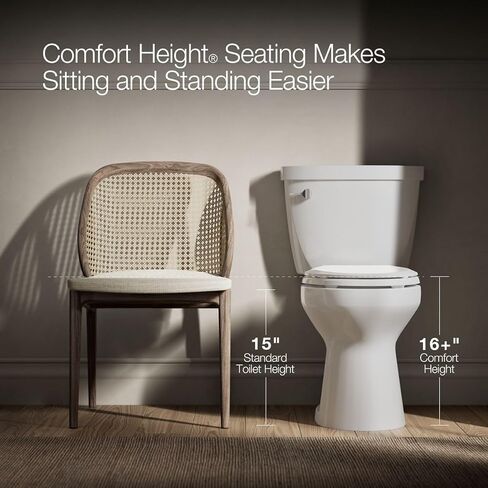 KOHLER Cimarron Comfort Height مرحاض بارتفاع كرسي من قطعتين أمامي مستدير 1.6 gpf in Kuwait
