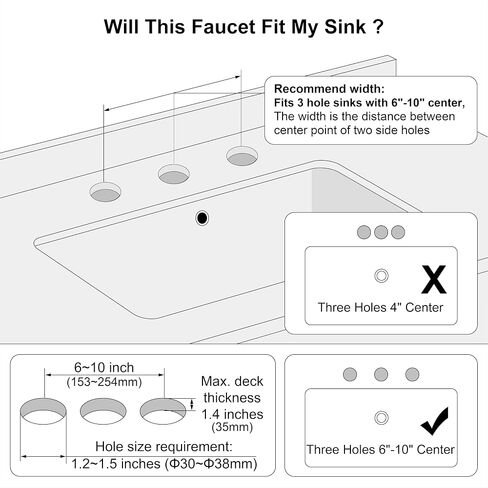 Two Handle Bathroom Sink Faucet Matte Black 3 Hole with Pop up Drain,High Arc Lavatory 8 Inch Widespread Bathroom Faucet,F-8805P-MT in Kuwait