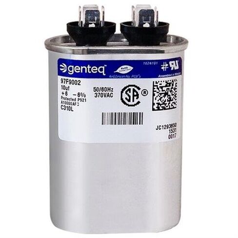 Aerovox Z50S3710M - 10 uF MFD x 370 VAC Genteq Replacement Capacitor Oval # C310L / 97F9002 in Kuwait
