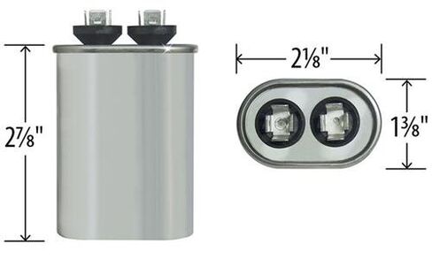 Aerovox Z50S3710M - 10 uF MFD x 370 VAC Genteq Replacement Capacitor Oval # C310L / 97F9002 in Kuwait