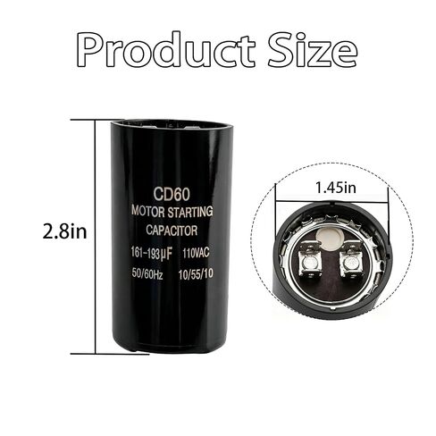 مكثف بدء تشغيل المحرك الدائري CD60 161-193 فائق التوهج لمضخة Hayward Super، 50/60 هرتز لمحرك مضخة حمام السباحة الذي يبدأ تشغيل مضخات Max Flo 0.75 حصان، 1.0 حصان، 1.5 حصان. يستخدم على كلا المحركين 110 فولت in Kuwait