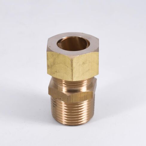 3/4" NPT Male Fit 3/4" OD 19mm Tube Compression Union Brass Fitting Connector Propane Water Gas Air Oil Fuel Hydaulic Pneumatic in Saudi Arabia