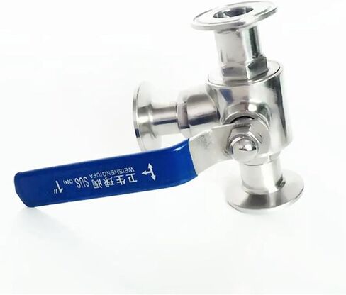 صالح 38 مللي متر 1-1/2 "الأنابيب OD x 1.5" ثلاثي المشبك L-ميناء الكرة صمام SUS 316L الفولاذ المقاوم للصدأ تخمير البيرة المنزل in Kuwait