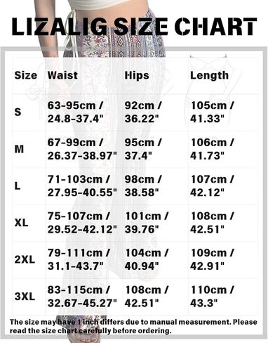 LIZALIG Womens Boho High Waist Flare Yoga Pants Stretch Wide Leg Bell Bottom Casual Trousers in Kuwait