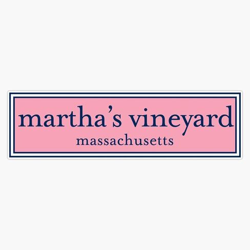 Magnet Martha's Vineyard, Massachusetts (Vineyard Vines Style) Viny Magnetic Bumper Sticker 5" in Kuwait