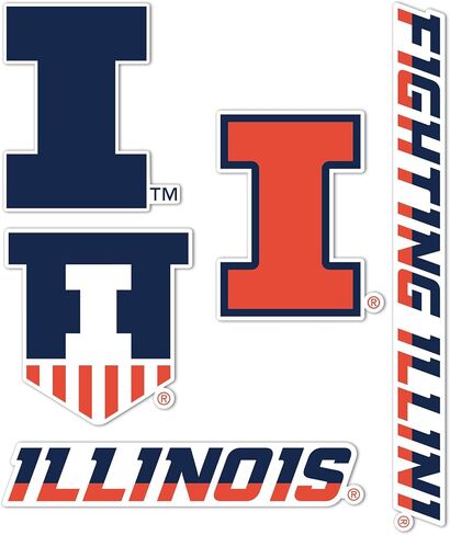 ملصق جامعة إلينوي صبار الصحراء Fighting Illini U of Ir شارات الفينيل زجاجة مياه للكمبيوتر المحمول ورقة قصاصات السيارة T2 (النوع 2-2) in Kuwait