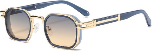 Retro Square Metal Men Outdoor Sunglasses Fashion Gradient Tea Shades UV400 Women Punk Sun Glasses 3588 in Kuwait