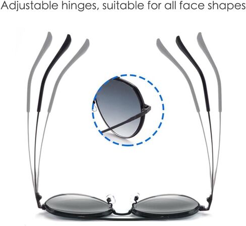 Tinted Gray Nearsighted Distance Sunglasses Blue Light Blocking Shortsighted Myopia Glasses Men Wome Metal Frame in Kuwait