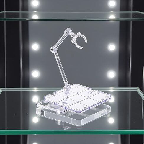 Transparent Action Figure Stand, Doll Model Display Holder Base Doll Support Stand Compatible with HG RG SD SHF Gundam 1/144 Toy, Collectible Display and Storage, Martial Arts Weapon Stands in Kuwait