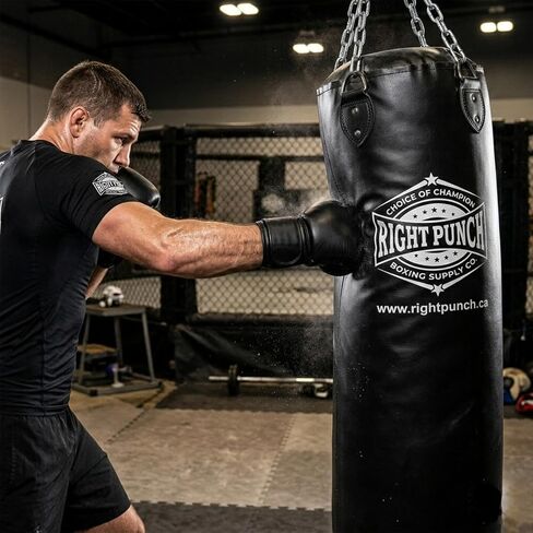 Punching Bag Unfilled, PU Leather, Heavy Duty, with Chain, for Boxing and MMA Training in Kuwait