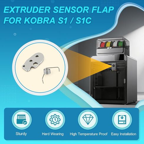 3 قطعة رفرف مستشعر من الفولاذ المقاوم للصدأ مع زنبرك لطابعة Kobra S1/S1C ثلاثية الأبعاد مع أداة in Kuwait