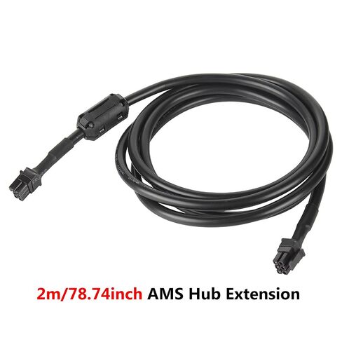 طابعة ثلاثية الأبعاد 78.74 بوصة/2 متر AMS Lite كابل 6 دبابيس لمختبر بامبو H2D/P1P/P1S/X1/X1C/X1E خط تمديد 2 متر، 6 دبابيس مع حلقة مغناطيسية مضادة للتداخل من أجزاء ملحقات الطابعة ثلاثية الأبعاد in Kuwait
