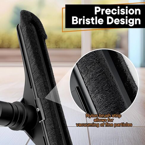 فرشاة أرضية مفرغة متوافقة مع مكانس الظهر Proteam E-Z Glide، متوافقة مع Hoover C2401، أداة أرضية متعددة الأسطح مقاس 14 بوصة مع أداة تنظيف (أسود، فرشاة نايلون احترافية) in Kuwait