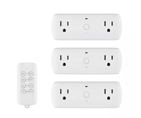 Commercial Electric Wireless Indoor Remote Control AC/DC Adapter, White(3-Pack) LA-YK08 in Kuwait