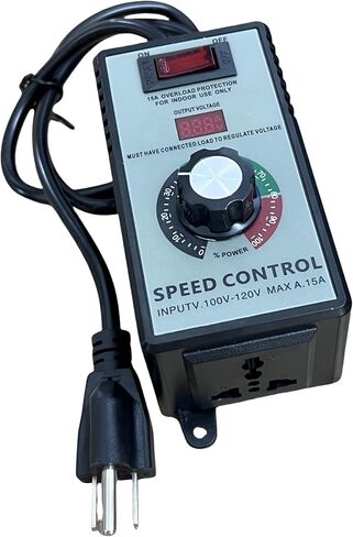 120V AC Variable Speed Controller, 15A Fan Motor Speed Regulator with LED Digital Display & Overload Protection, for Exhaust Fan, Blower, Grinder and Small Power Tools in Kuwait