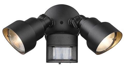تهليل الإضاءة 24 Lumen Flood Lights 2-Light Matte Black Motion المنشط للأماكن الخارجية المتكاملة LED تركيبات الإضاءة LFL2BKM in Kuwait