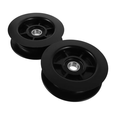iplusmile Pulley Roller Groove Bearing Forklift 2pcs Nylon Wheel for Double Hydraulic Hose Guide Wheel 3 Ton Replacement Lifting for Industrial in Kuwait