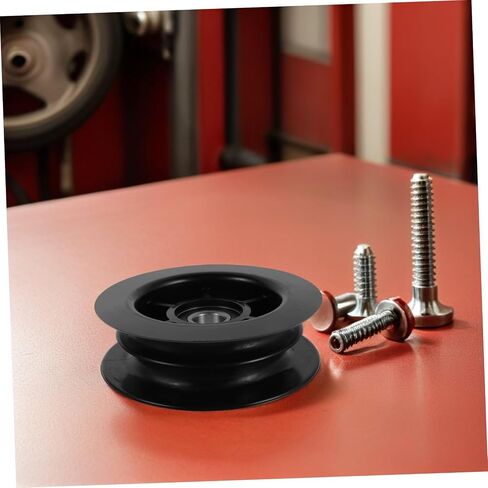 2pcs Forklift Pulley Roller with Double Groove Bearings, 3 Ton Nylon Guide Wheel for Hydraulic Line, Industrial Forklift Mast Idler Pulley Replacement for Material Handling in Kuwait