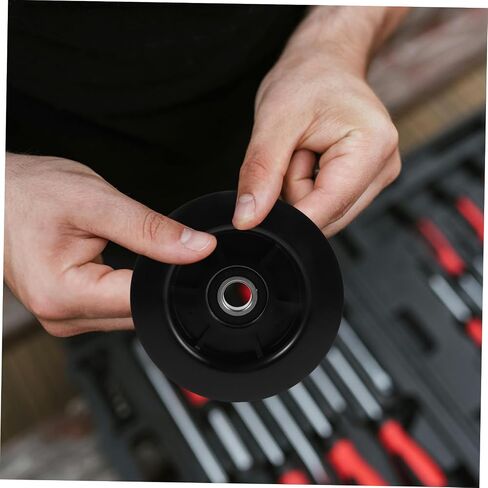 2pcs Forklift Pulley Roller with Double Groove Bearings, 3 Ton Nylon Guide Wheel for Hydraulic Line, Industrial Forklift Mast Idler Pulley Replacement for Material Handling in Kuwait