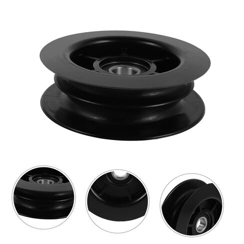 2pcs Forklift Pulley Roller with Double Groove Bearings, 3 Ton Nylon Guide Wheel for Hydraulic Line, Industrial Forklift Mast Idler Pulley Replacement for Material Handling in Kuwait