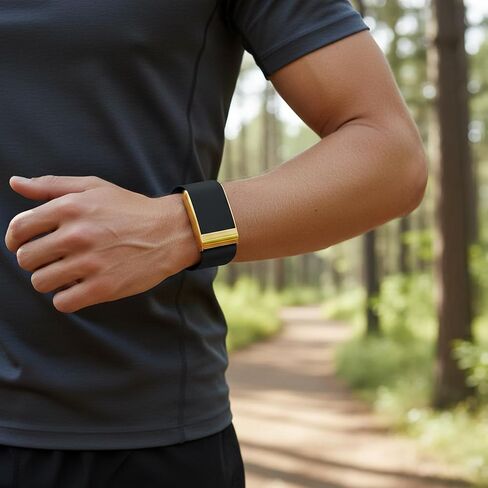 أساور معصم HydroKnit لـ WHOOP 5.0، أشرطة بديلة مقاومة للماء وقابلة للتعديل مع ملحقات معدنية، عبوتان (1x ذهبي و1x أسود معدني) (أسود، ذهبي/أسود معدني MG) in Kuwait