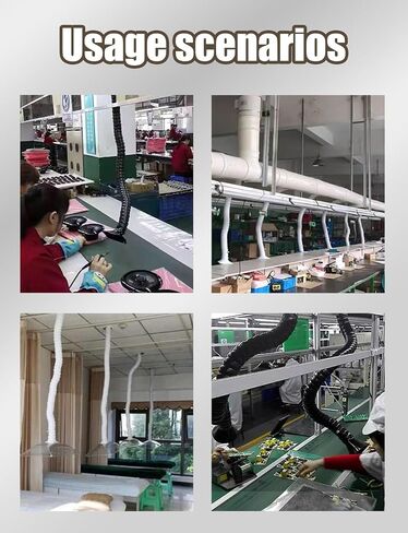 Industrial Fume Extractor Hose & 360° Flexible Fume Extraction Arm - Duct Hose for Soldering, Welding & Workshop Dust Collection in Kuwait