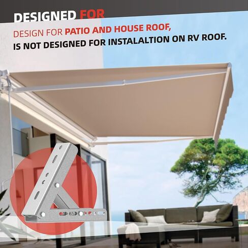 Awning Roof Mount Bracket for Retractable Awnings, Adjustable Angle Heavy Duty Universal Awning Bracket for House Awning Roof (1 Pack) in Kuwait