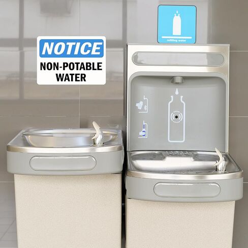 MotiMind 2 Pcs Non Potable Water Stickers 7" x 10" Vinyl Label Decal Industrial Safety Sign Label for Work Site Construction Site Warehouse in Kuwait