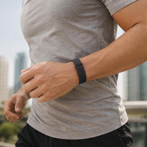 سوار رياضي من النايلون متوافق مع Google Fitbit Air، حزام بديل ناعم قابل للتنفس مزود بخطاف وحلقة، سوار معصم خفيف الوزن قابل للتعديل للنساء والرجال in Kuwait