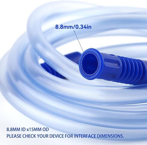 2 Pack 10 Feet Extra Long Extended Suction Connection Tube, Flexible Suction Hose Compatible with Various Devices,Universal 8 mm interface for Use in Kuwait