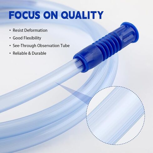 2 Pack 10 Feet Extra Long Extended Suction Connection Tube, Flexible Suction Hose Compatible with Various Devices,Universal 8 mm interface for Use in Kuwait