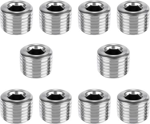 قابس أنبوب سداسي ذكر NPT مقاس 1/4 بوصة، 304 SS، 10 عبوات | سدادات أنابيب سداسية ذكر NPT ذكر من الفولاذ المقاوم للصدأ 304، 10 عبوات لإغلاق منافذ الأنابيب الملولبة في أنظمة الماء والهواء والنفط in Kuwait