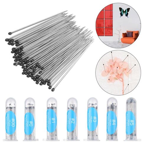 100Pcs Stainless Steel Specimen Needles, 40mm Dissection Pins Set 0.27-0.45mm with Plastic Box for Lab Entomology Collection(40 * 0.27mm) in Kuwait