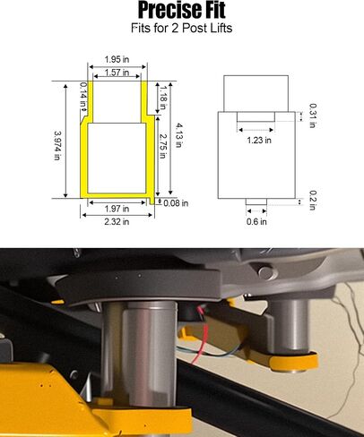 Truck Height Extension Adapters Fits for 2 Post Lifts | 3 Inch, 4Pcs, for Taller Vehicles, Heavy Duty Steel in Kuwait