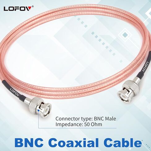 كابل BNC ذكر إلى ذكر بطول 6 أقدام، كابل BNC 50 أوم لراديو هام، محلل الشبكة، المودم، راسم الذبذبات، مولد الإشارة، المخفف إلخ. in Kuwait