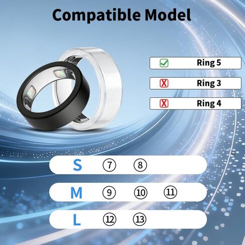 غطاء واقٍ للحلقة الذكية Oura Ring 5، حافظة مستطيلة من السيليكون الناعم مضادة للانزلاق لممارسة التمارين الرياضية في صالة الألعاب الرياضية، مقاومة للبقع والغبار، شفاف S7-8 in Kuwait