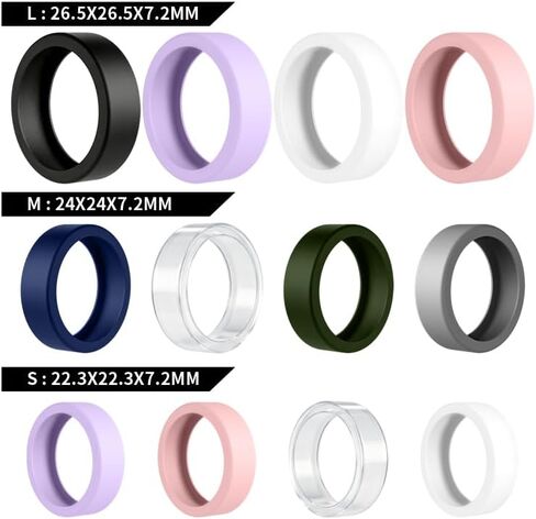 غطاء واقٍ للحلقة الذكية Oura Ring 5، حافظة مستطيلة من السيليكون الناعم مضادة للانزلاق لممارسة التمارين الرياضية في صالة الألعاب الرياضية، مقاومة للبقع والغبار، شفاف S7-8 in Kuwait