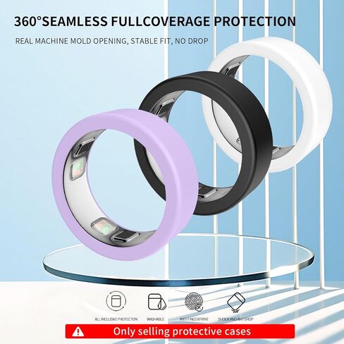 غطاء واقٍ للحلقة الذكية Oura Ring 5، حافظة مستطيلة من السيليكون الناعم مضادة للانزلاق لممارسة التمارين الرياضية في صالة الألعاب الرياضية، مقاومة للبقع والغبار، شفاف S7-8 in Kuwait