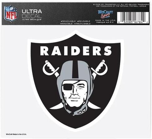 WinCraft Las Vegas Raiders 4.5'' x 6'' Team Logo Ultra Decal Cling in Kuwait