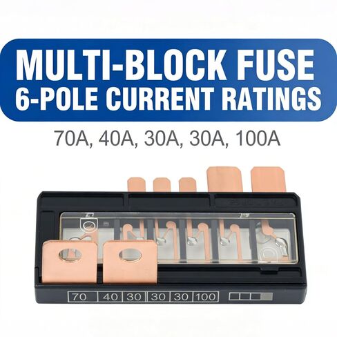 38231-TR0-A01 كتلة متعددة الصمامات، متوافقة مع Hon da Civic 2012 2013 2014 2015 ILX Hybrid، 32A Multi Block Fuse 6 Circuit مع 2 براغي استبدال 38231TBAA01 in Kuwait