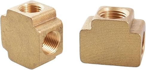 1/8 "1/4" 3/8 "bspt أنثى تي شيرت 3 طريقة كورس 4 طرق كتلة الفاصل تركيب الأنابيب مقرنة زيت الغاز المياه (1l8 BSP -تي) in Kuwait