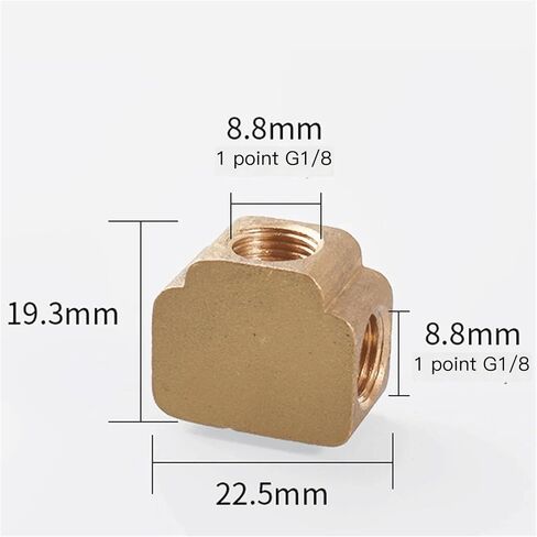 1/8 "1/4" 3/8 "bspt أنثى تي شيرت 3 طريقة كورس 4 طرق كتلة الفاصل تركيب الأنابيب مقرنة زيت الغاز المياه (1l8 BSP -تي) in Kuwait