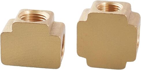 1/8 "1/4" 3/8 "bspt أنثى تي شيرت 3 طريقة كورس 4 طرق كتلة الفاصل تركيب الأنابيب مقرنة زيت الغاز المياه (1l8 BSP -تي) in Kuwait