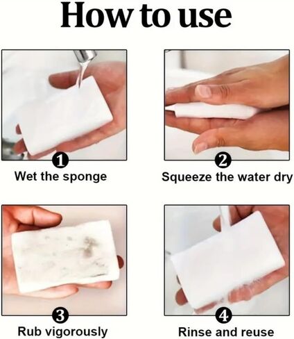 10PCS Thickened Magic Sponge – Multi-Purpose Cleaning Tool for Kitchen, Bathroom, Glass & Metal Surfaces in Kuwait
