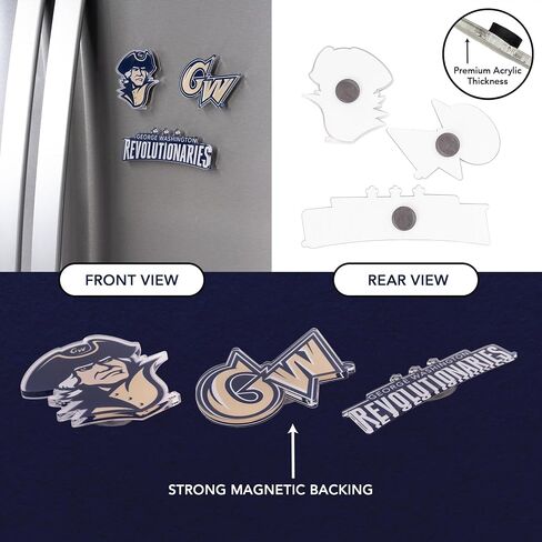 Desert Cactus George Washington University Acrylic Magnet 3 Pack GWU Colonials Decorative Design Officially Licensed (Magnet Set A) in Kuwait