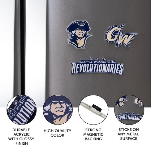 Desert Cactus George Washington University Acrylic Magnet 3 Pack GWU Colonials Decorative Design Officially Licensed (Magnet Set A) in Kuwait